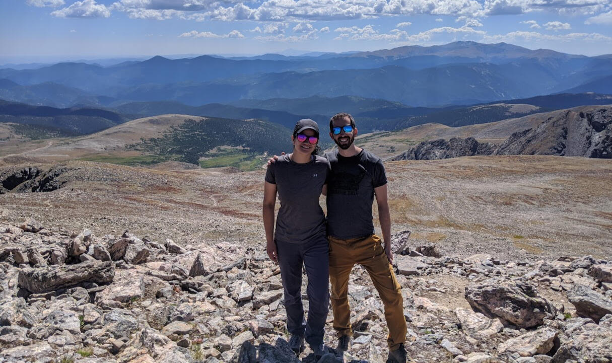 Mar and Mike at the Summit of James Peak